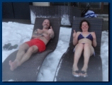 Sun bathing in the snow