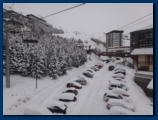 The Town center under snow