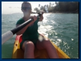 Looks like Sarah is about to slap me with the oar