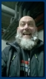 Back in the hotel. Snow in beard