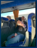 I was still on the Coach from the airport