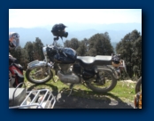 My bike with the Himalayas in the Background