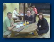 Lunch at Dunmow, before we caught the Plane from Stanstead