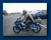Jason Leaves on his ZXR