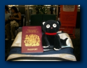 Jelly Cat shows off his Passport