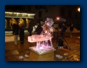 Ice carvings - Man playing a Piano